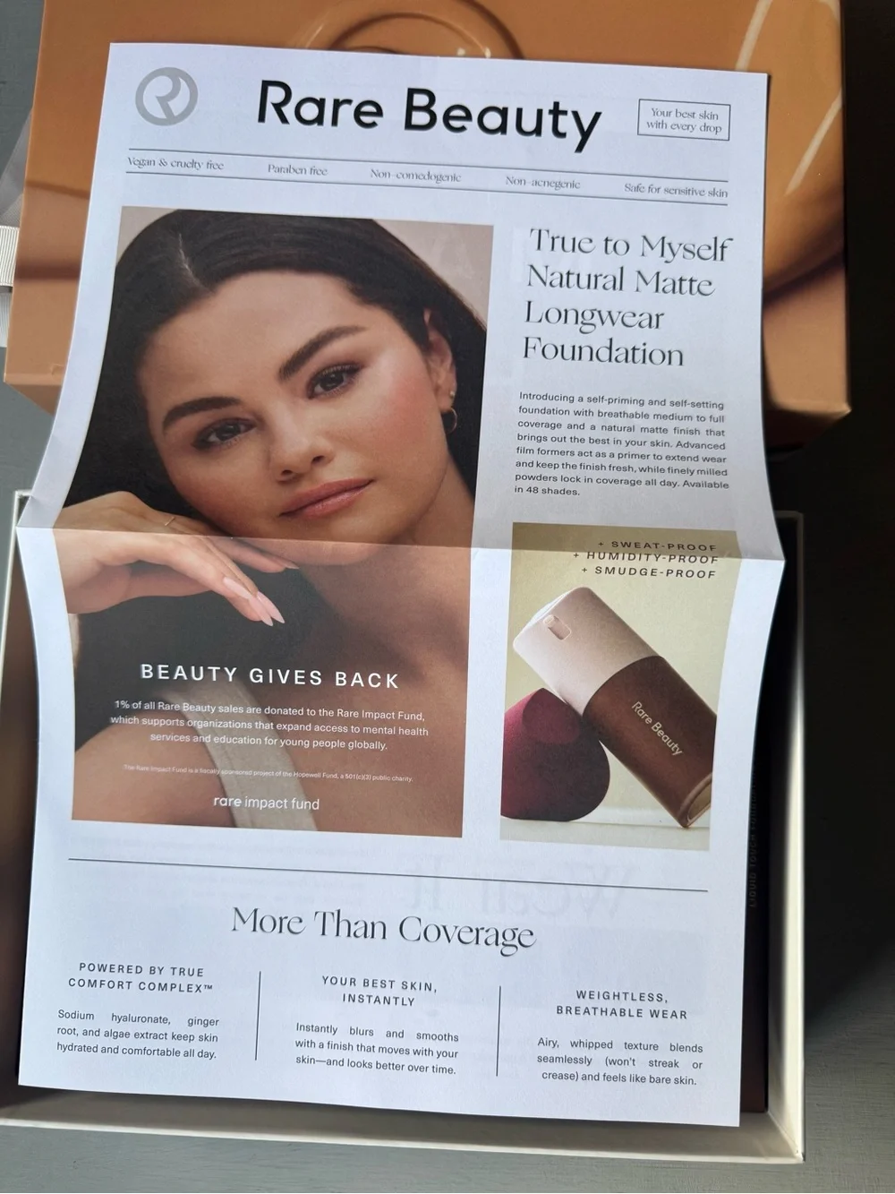 NWT Rare Beauty True to Myself Matte Longwear Foundation Box Bundle